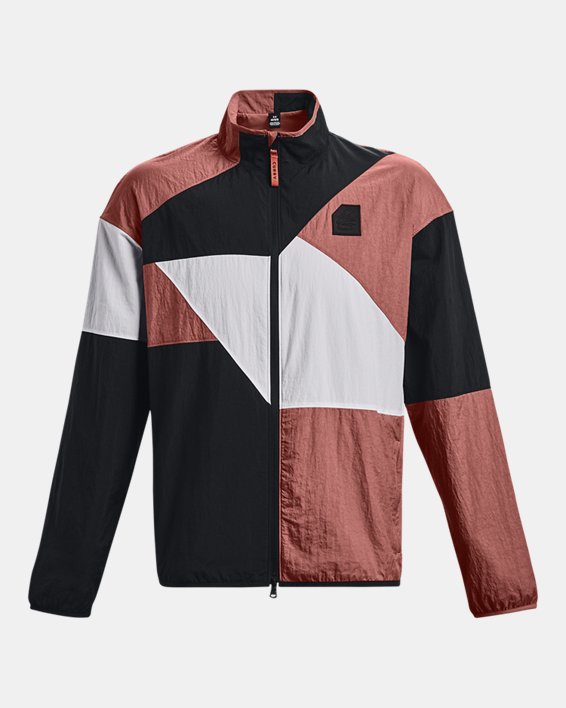 Men's Curry Full-Zip Woven Jacket in Red image number 6
